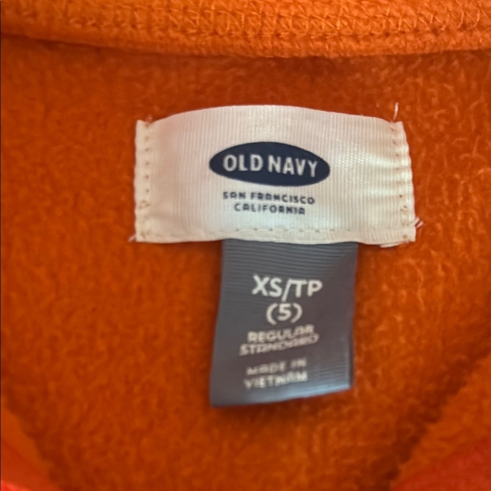 Old Navy Vibrant Orange Half-Zip Fleece - Picture 5 of 6